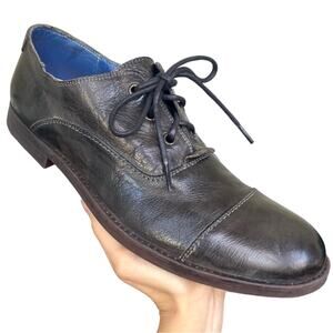 Bed Stu Donatello Oxford Rustic Black Leather Men's Shoes Lace Up Size 9